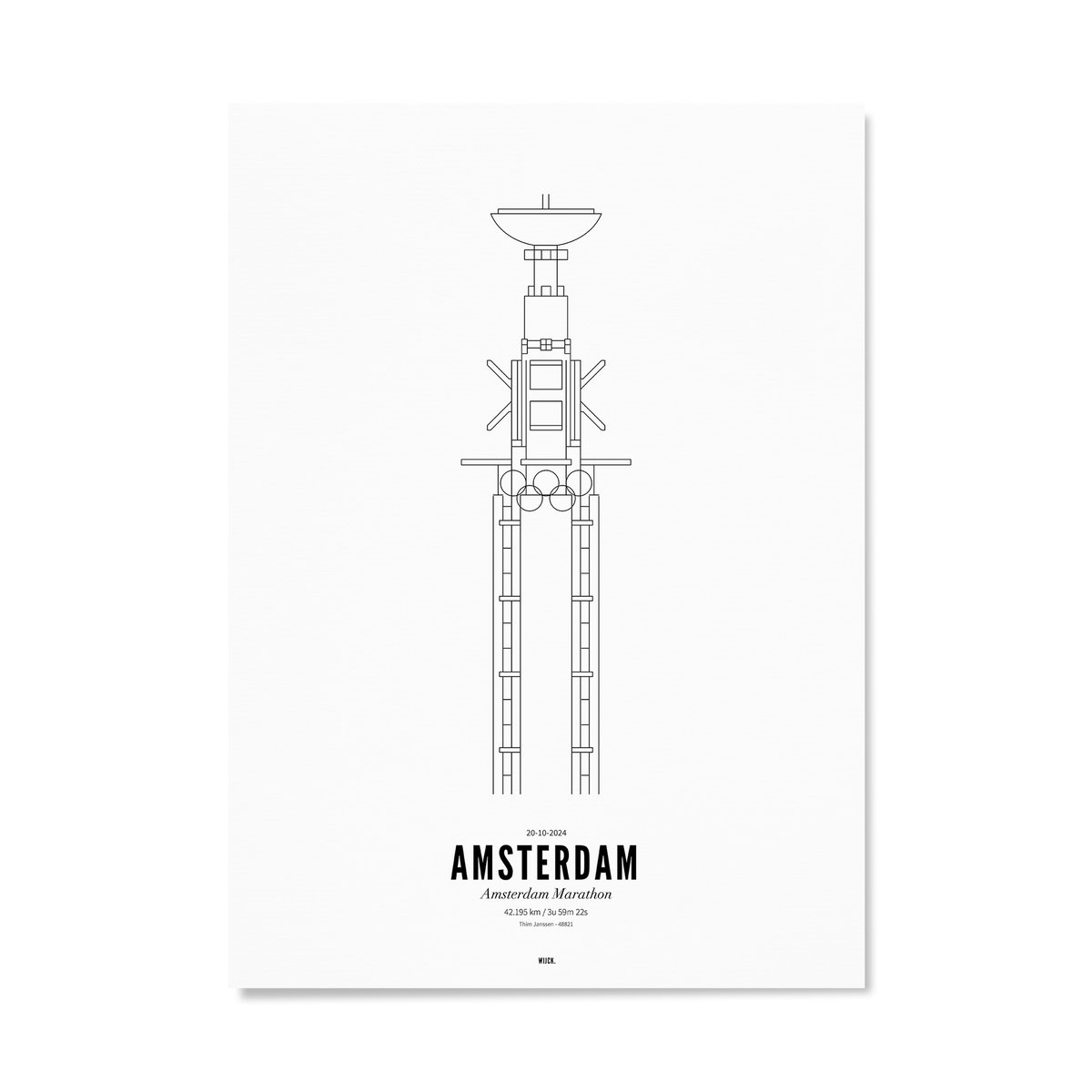 Affiches de Amsterdam - Marathon Tower | WIJCK.