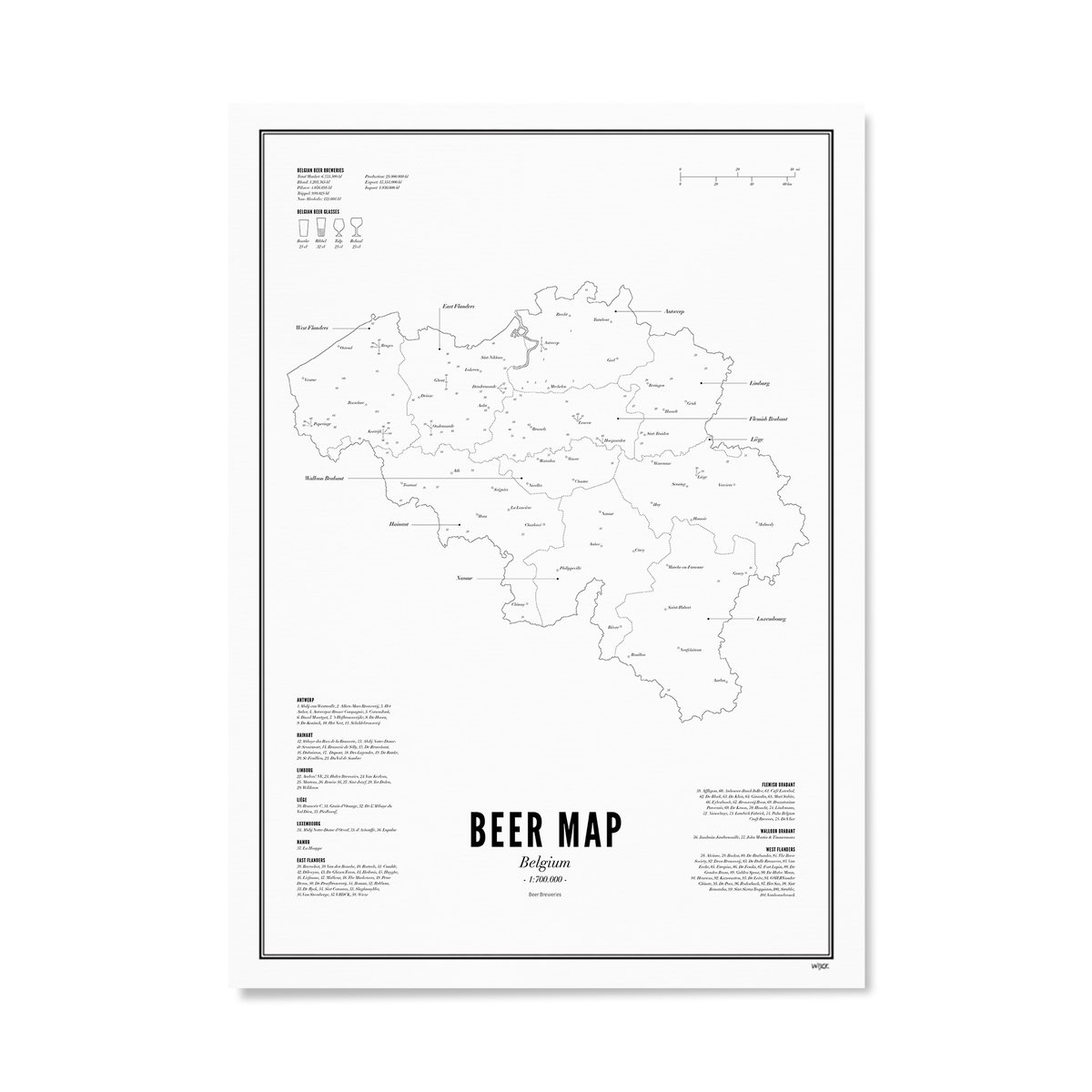 Poster van Bier Poster - België | WIJCK. 