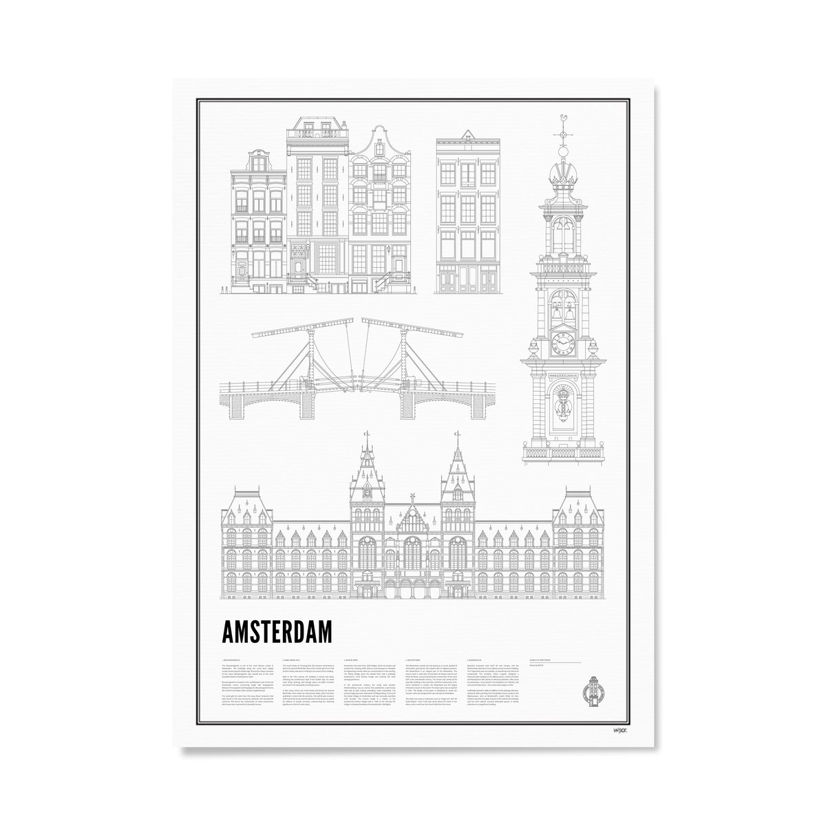 Poster van Iconics of Amsterdam | WIJCK. 