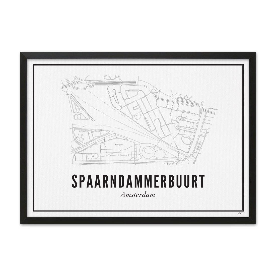 Poster of Amsterdam - Spaarndammerbuurt | WIJCK.