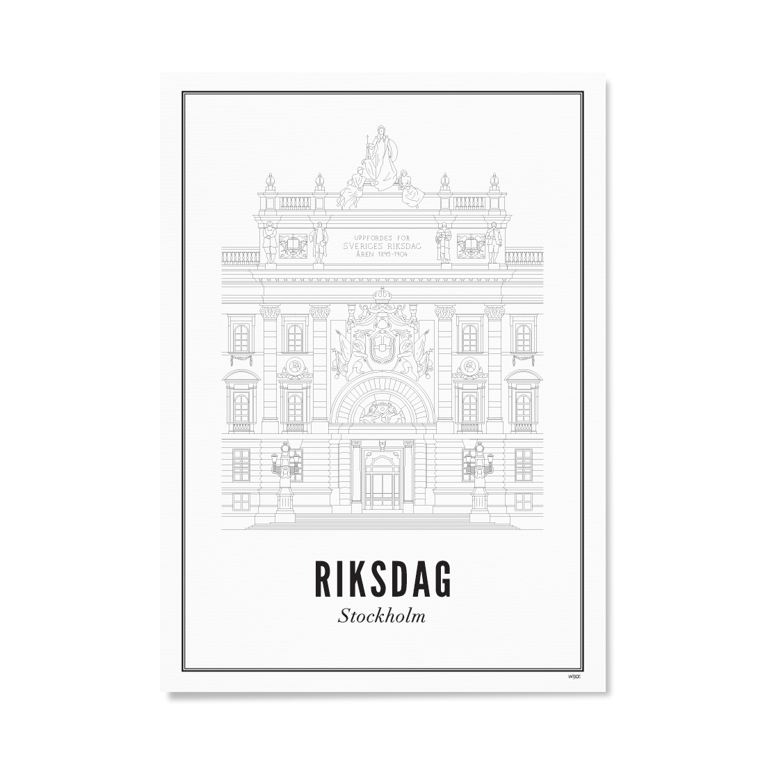 Affiches de Stockholm - Riksdag | WIJCK.