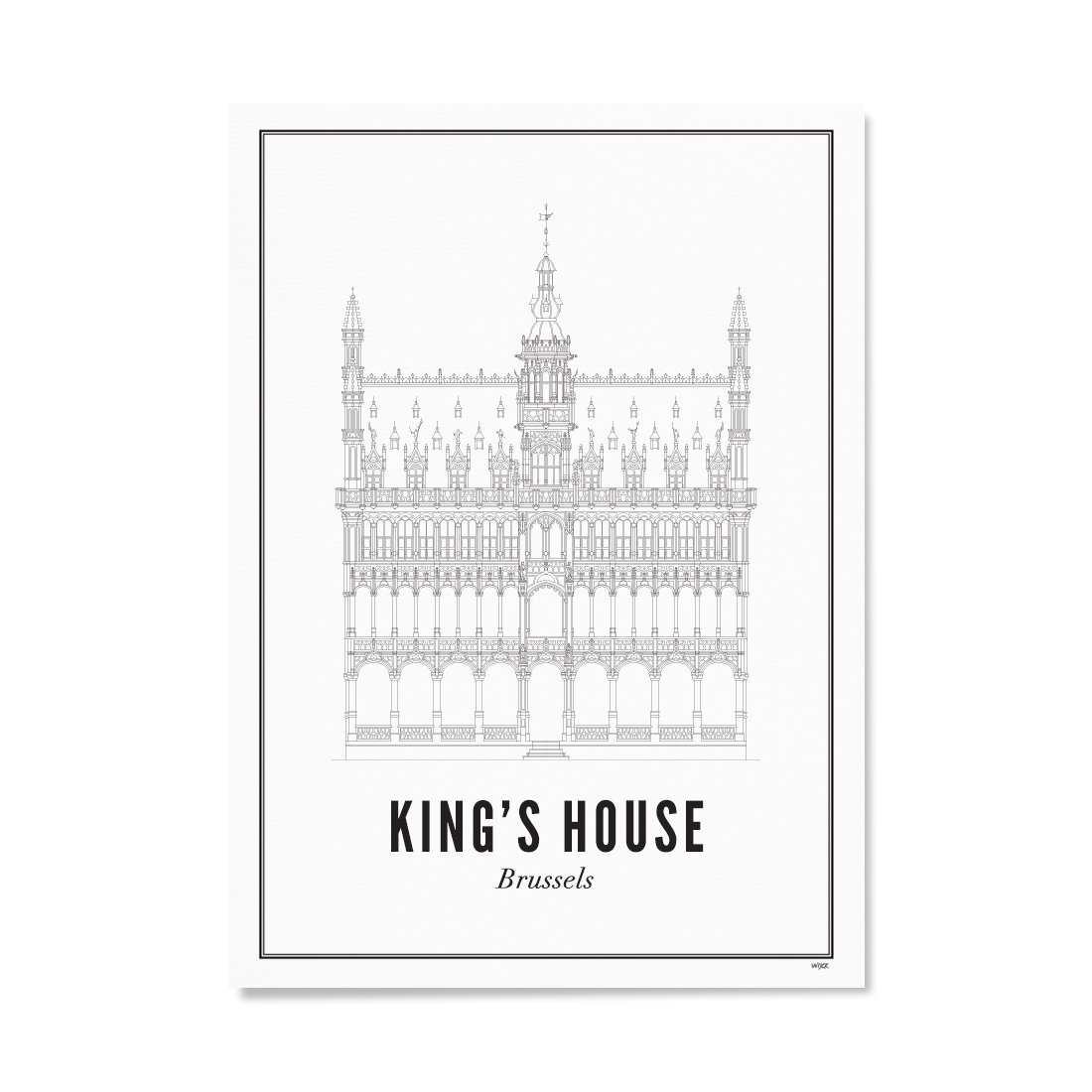 Poster von Brüssel - King's House | WIJCK.