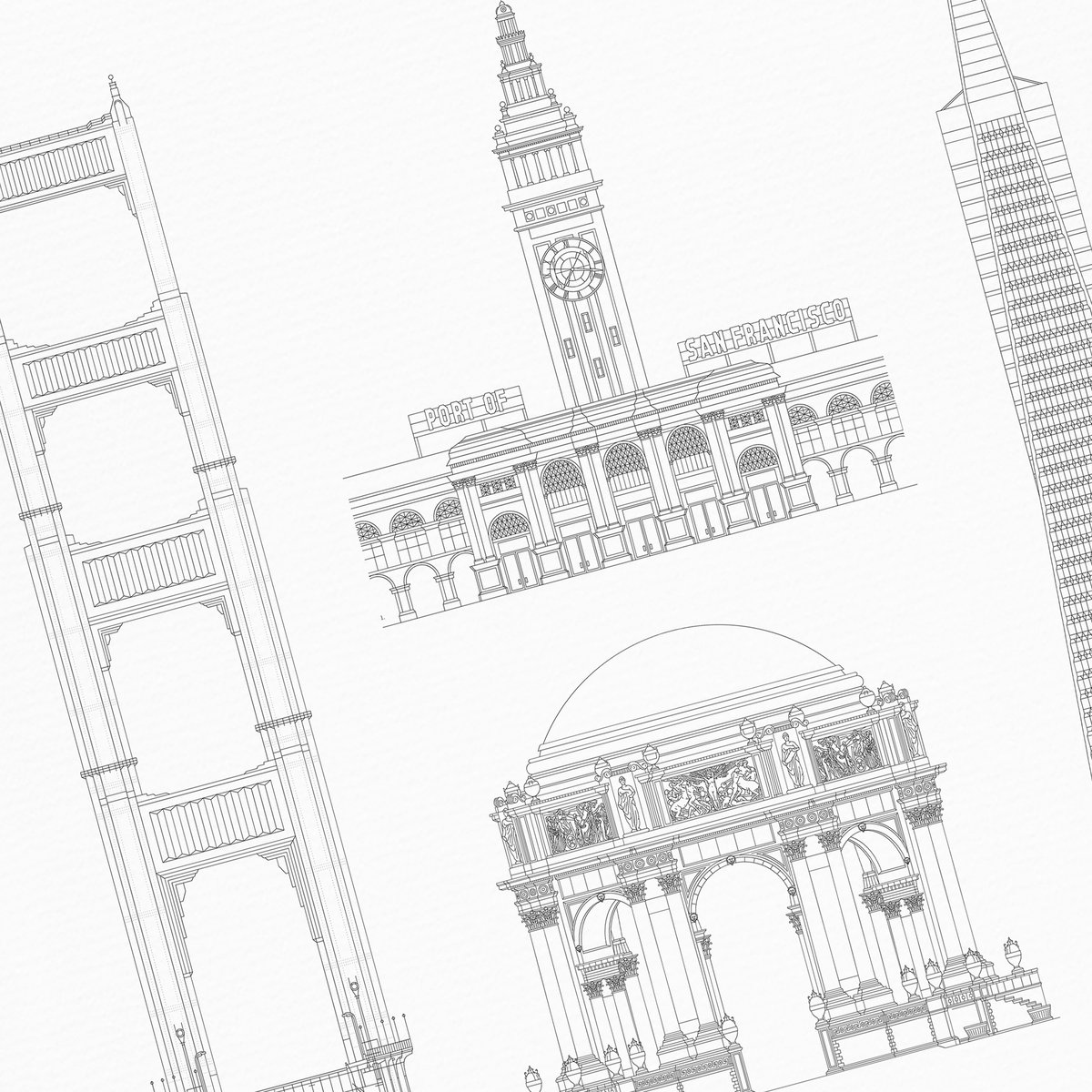 Affiches de Iconics of San Francisco | WIJCK.