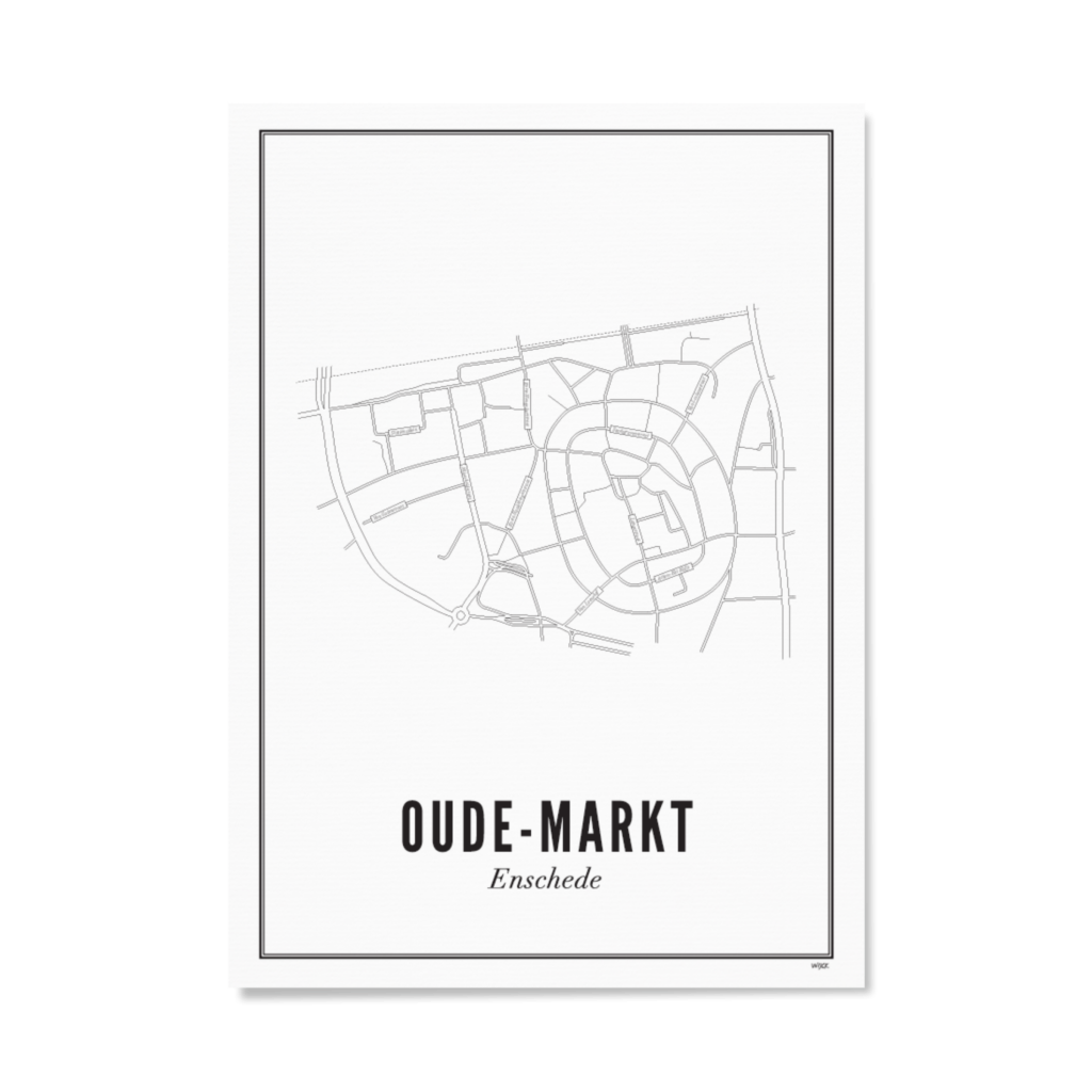 Poster van Enschede - Oude-Markt | WIJCK. 