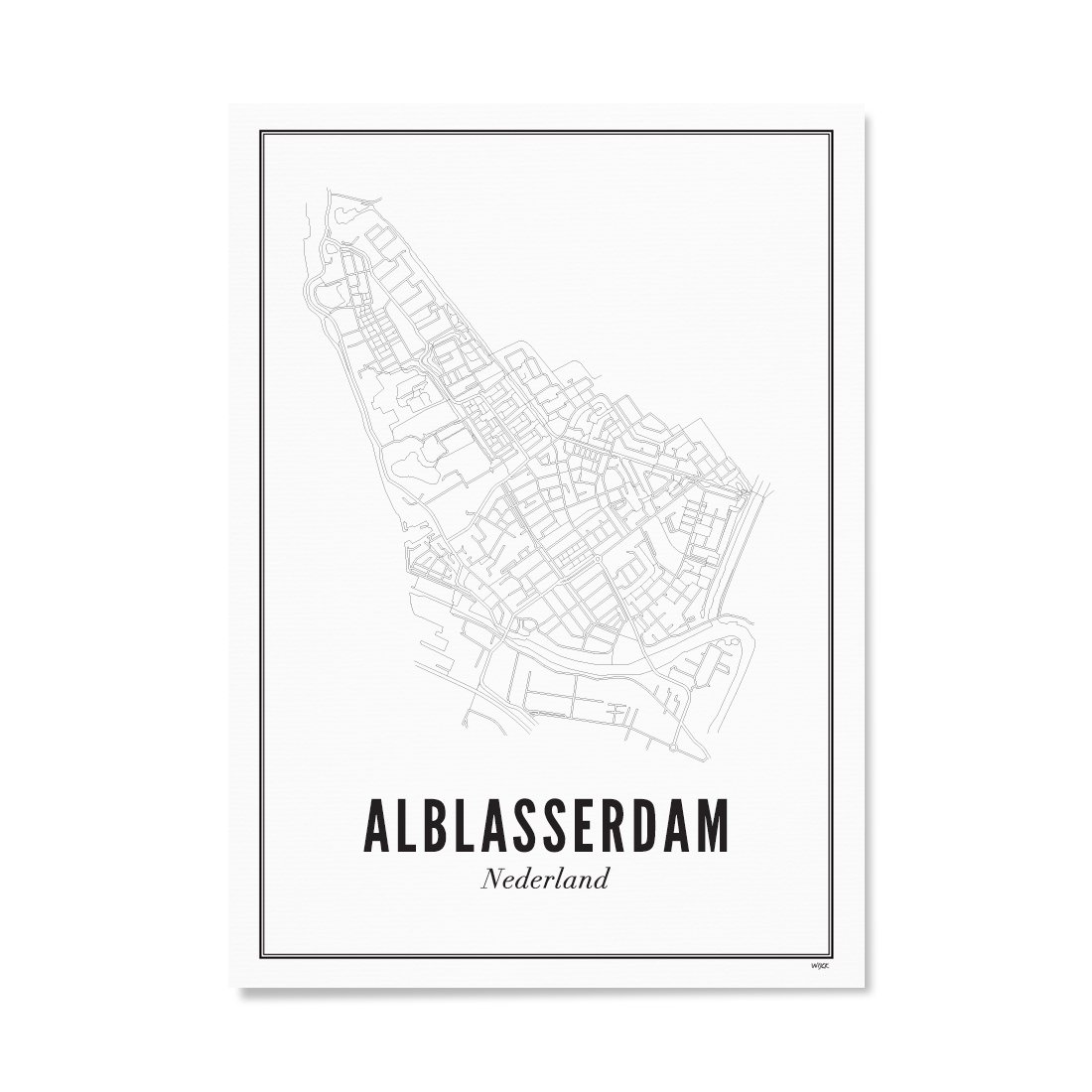 Poster van Alblasserdam - Stad | WIJCK. 