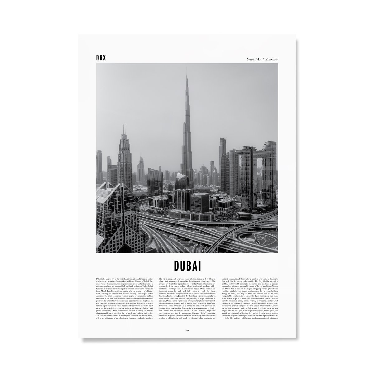 Poster van Dubai | WIJCK.