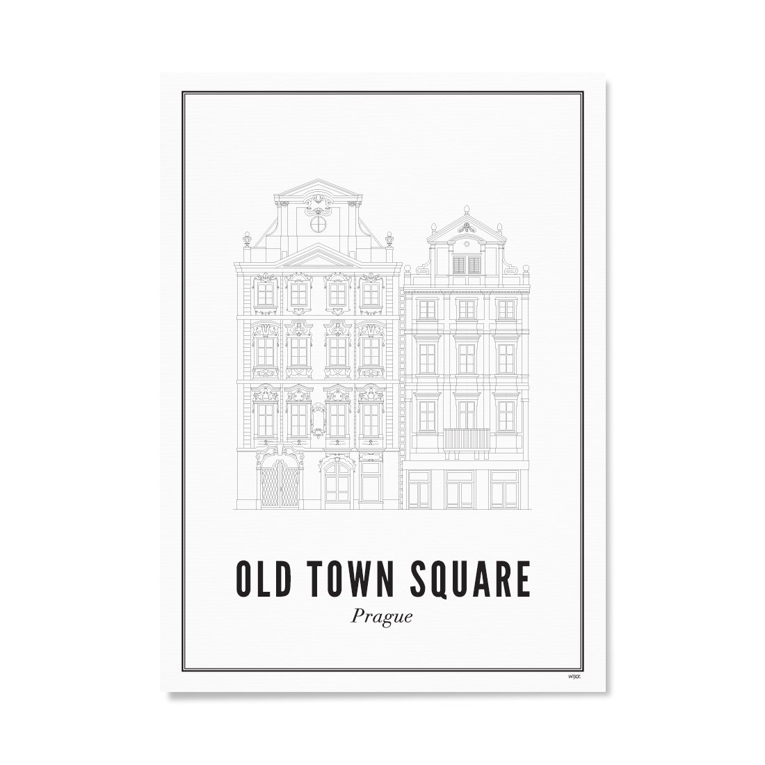 Poster van Praag - Oude Stadsplein | WIJCK. 