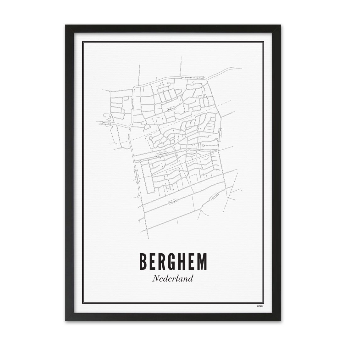 Poster van Berghem - Stad | WIJCK. 
