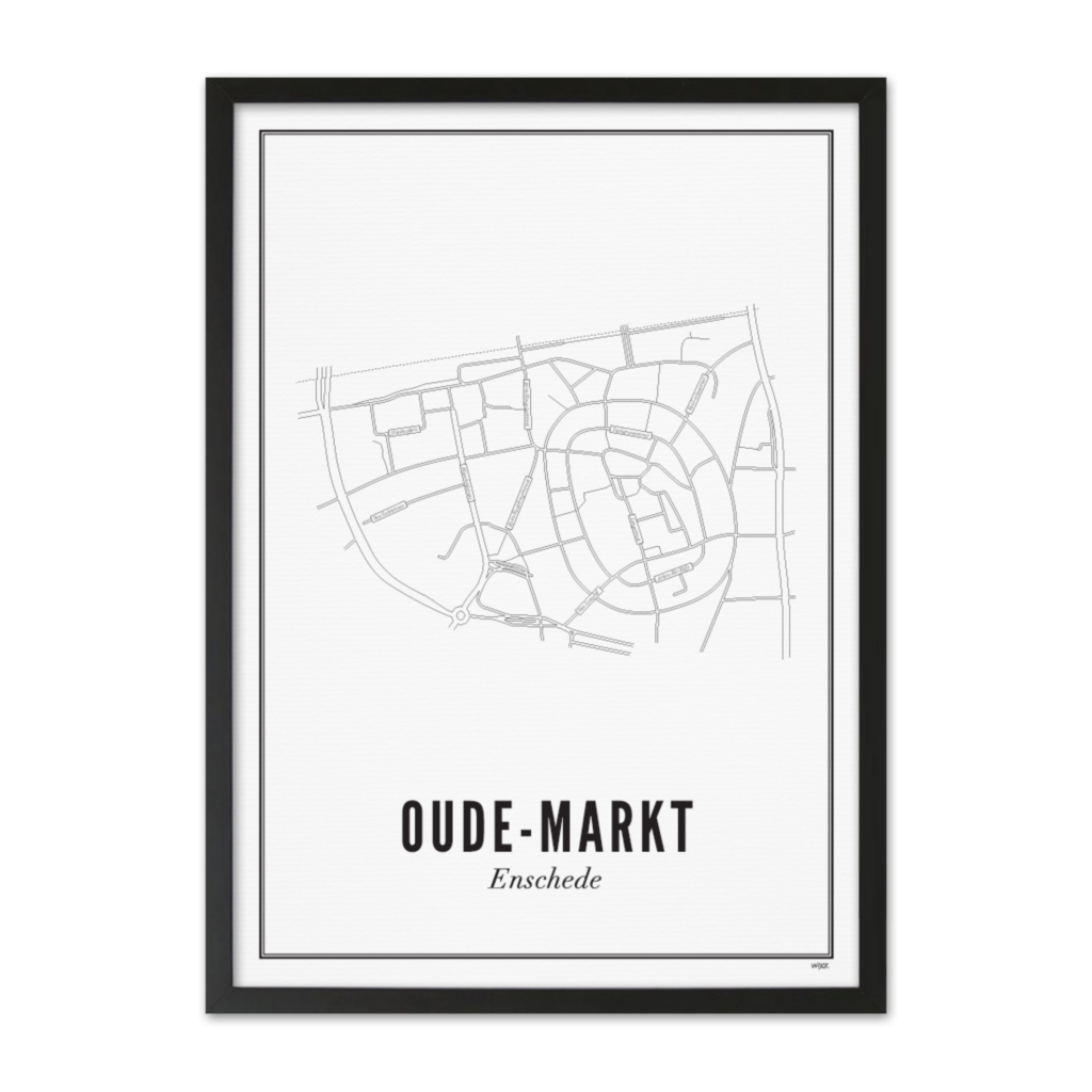 Poster van Enschede - Oude-Markt | WIJCK. 