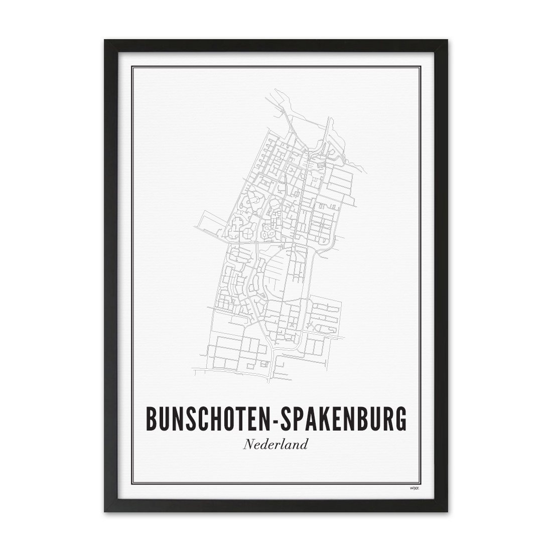 Poster van Bunschoten-Spakenburg - Stad | WIJCK. 