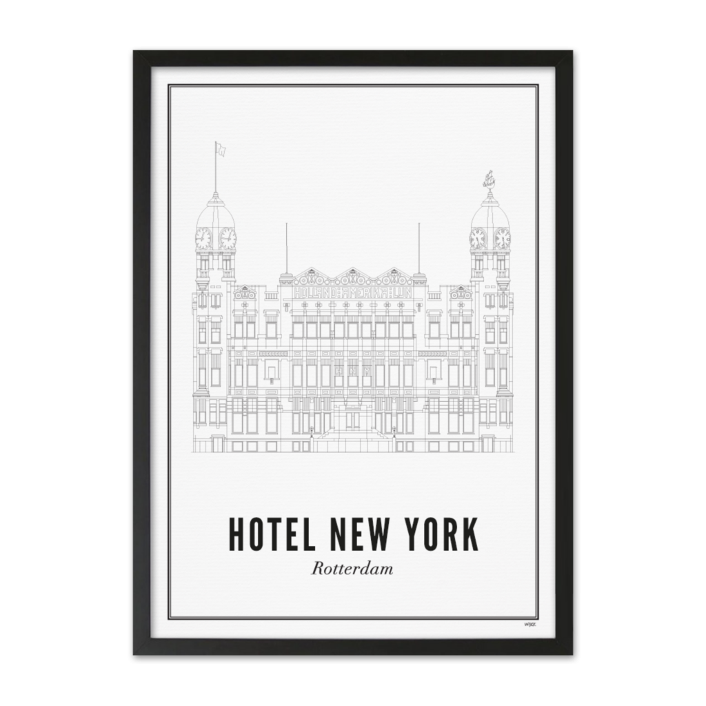 Poster van Rotterdam - Hotel New York | WIJCK. 