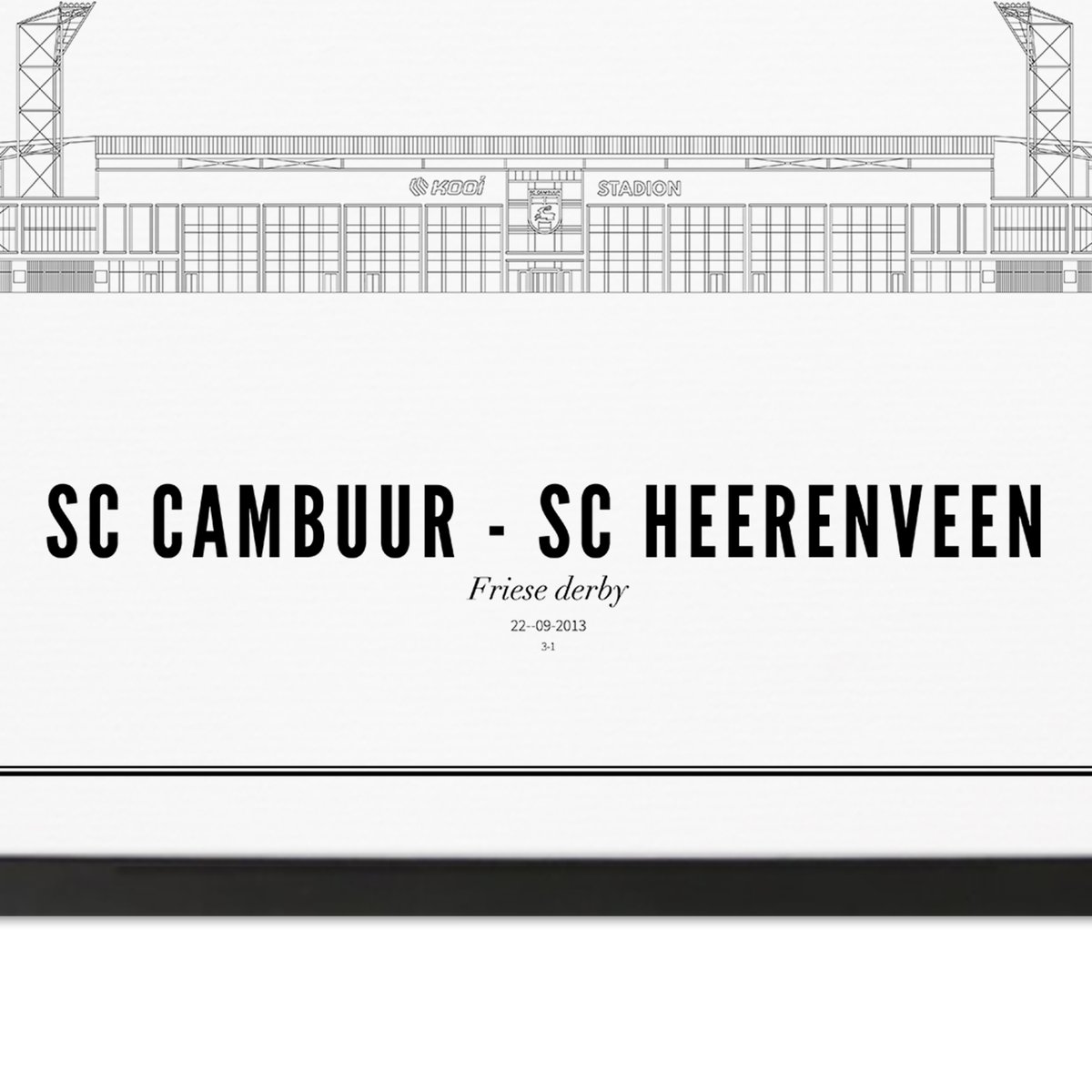 Poster van Kooi Stadion | WIJCK. 