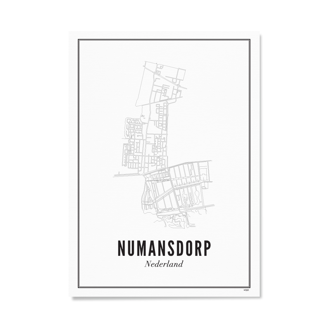Poster von Numansdorp - Stadt | WIJCK.