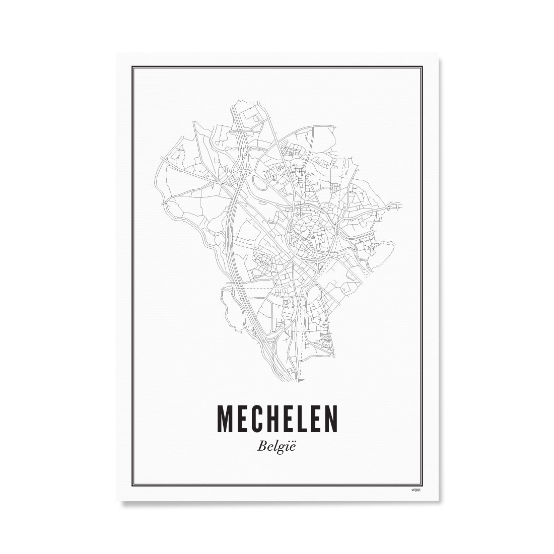 Poster von Mechelen - Stadt | WIJCK.