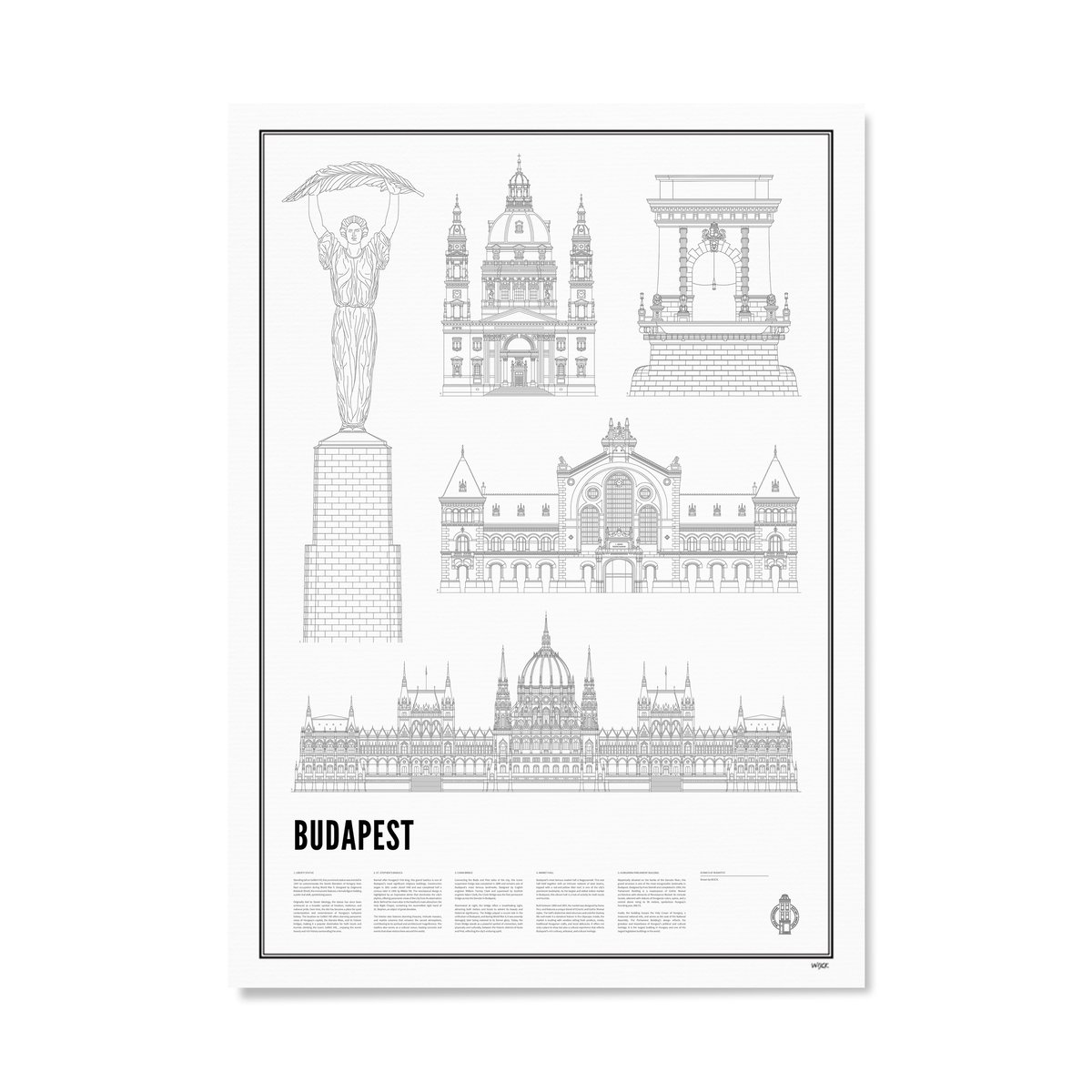 Poster van Iconics of Budapest | WIJCK. 