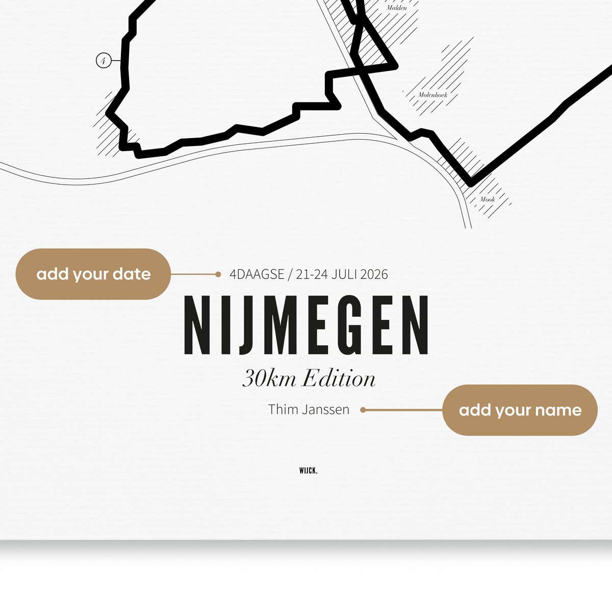 Poster von Nijmegen - 4Days Marches - 30km | WIJCK.
