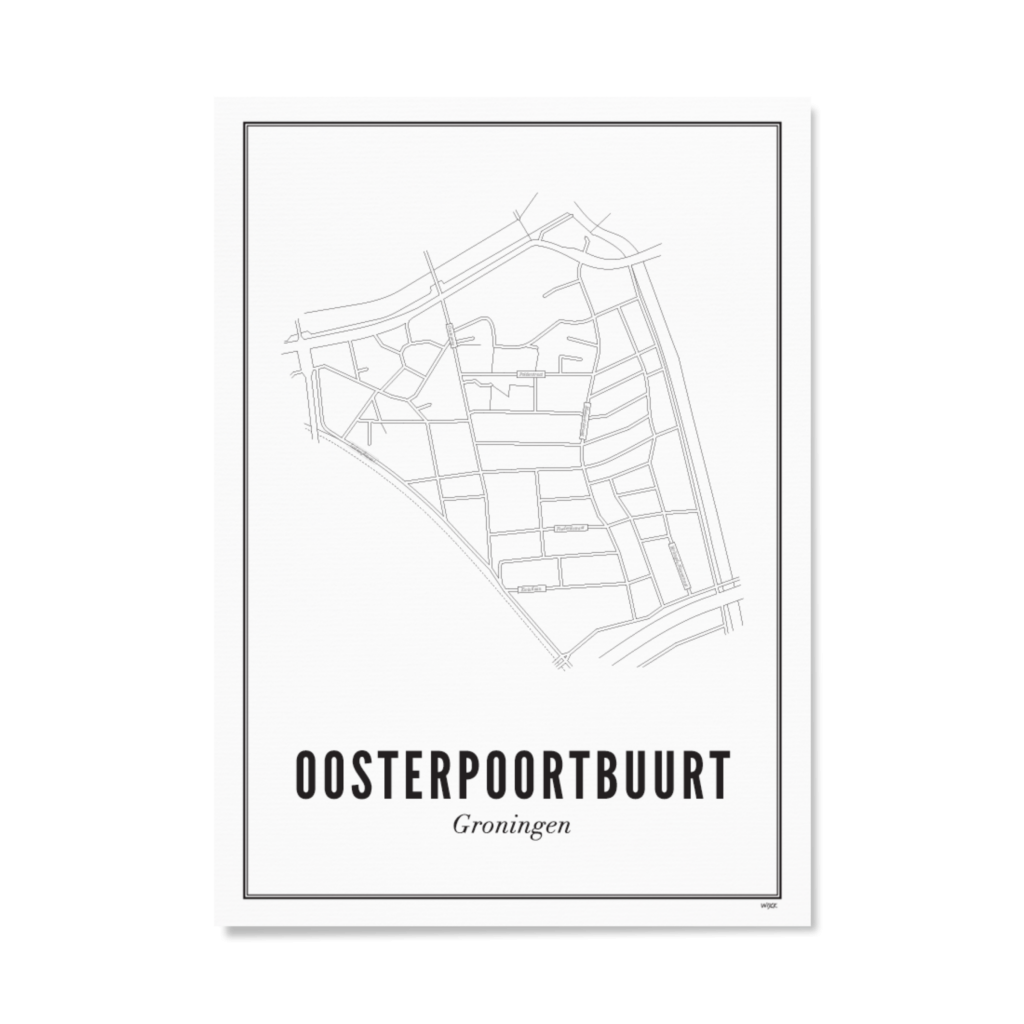 Poster van Groningen - Oosterpoortbuurt | WIJCK. 