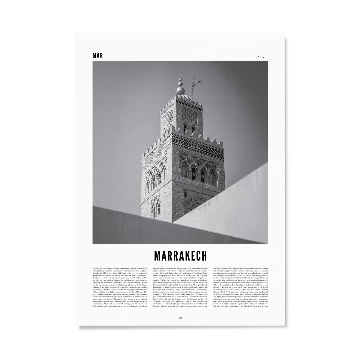 Poster von Marrakesh | WIJCK.