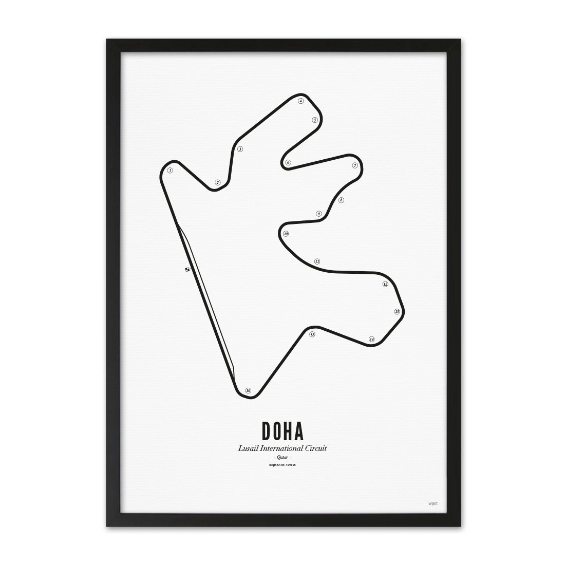 Poster of Doha Circuit - White edition | WIJCK.