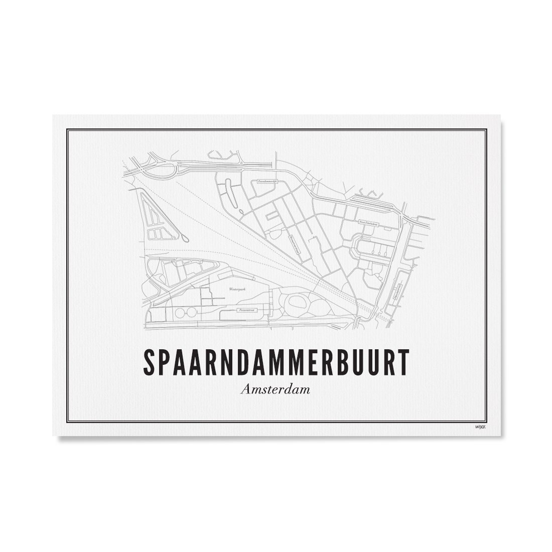 Poster of Amsterdam - Spaarndammerbuurt | WIJCK.