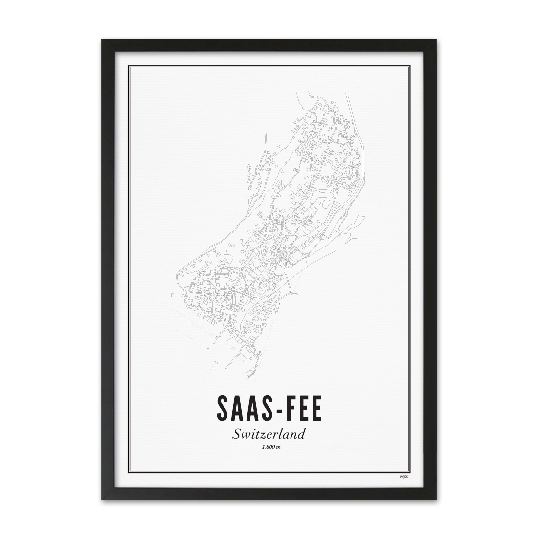 Poster van Saas-fee - Ski | WIJCK. 