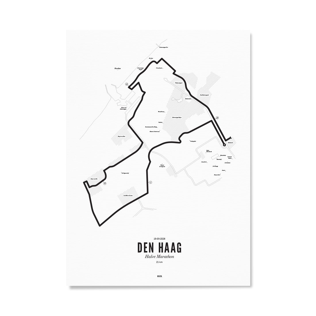 Poster van Halve Marathon Den Haag 2026 | WIJCK. 