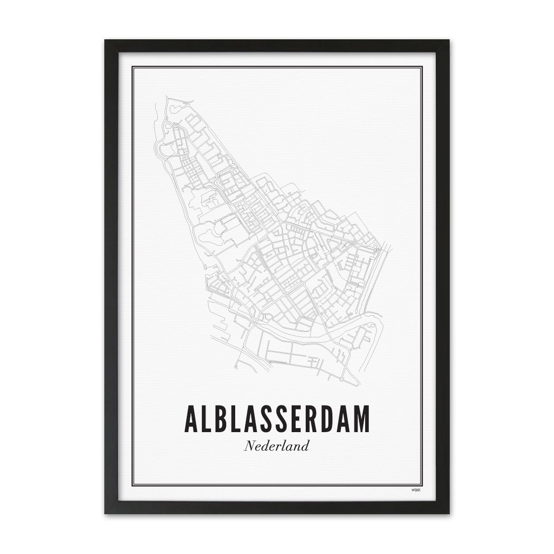 Poster van Alblasserdam - Stad | WIJCK. 