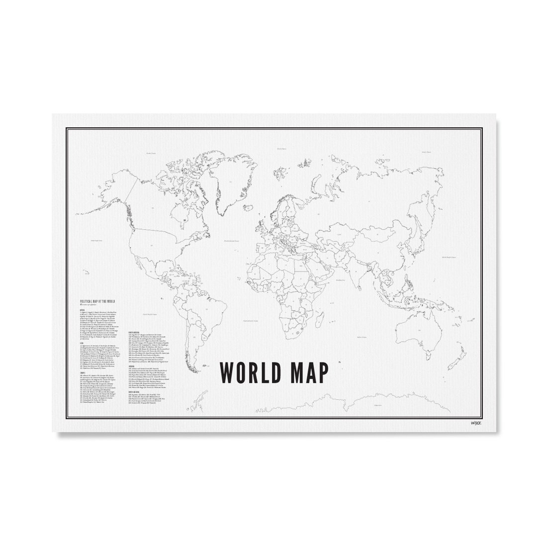 Wereldkaart poster | WIJCK.