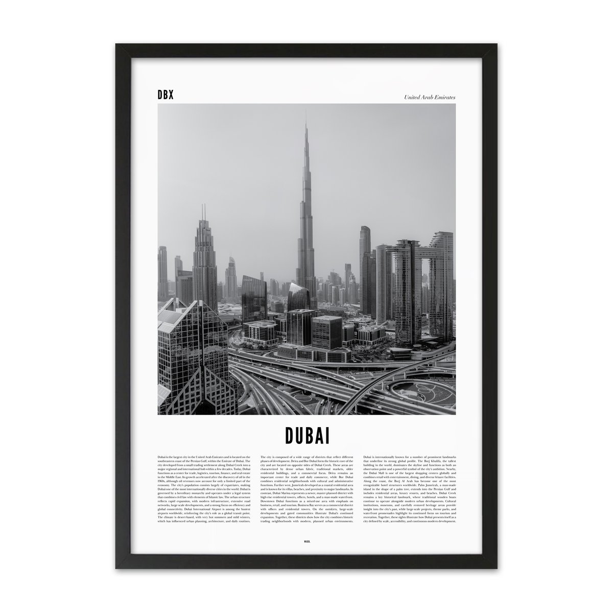 Poster van Dubai | WIJCK.