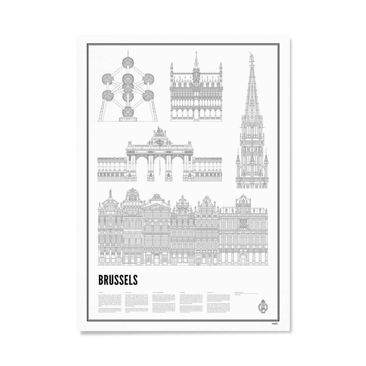 Poster von Iconics of Brussels | WIJCK.
