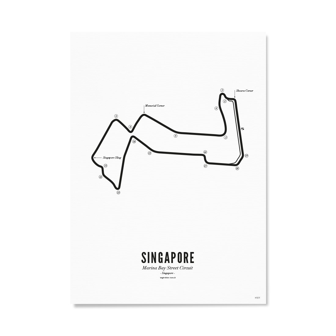 Poster von Singapore - White edition | WIJCK.