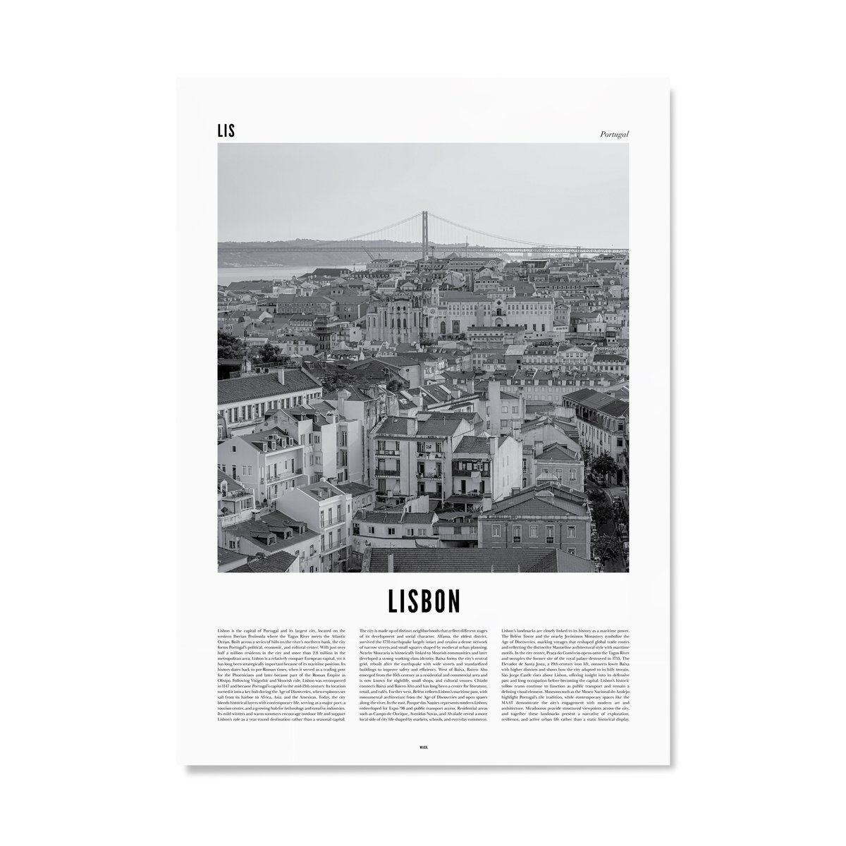 Poster of Lisbon | WIJCK.