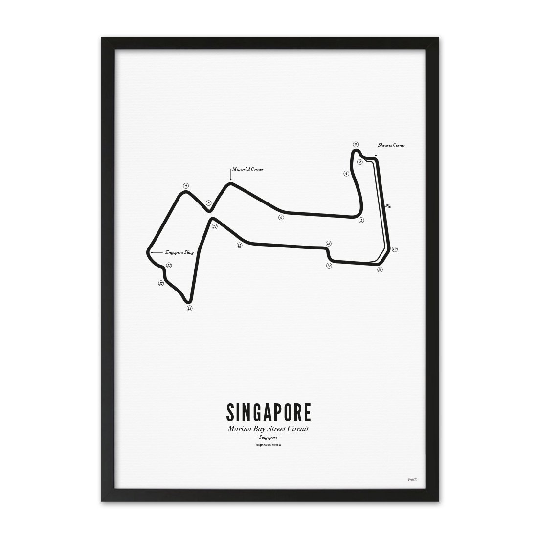 Poster von Singapore - White edition | WIJCK.