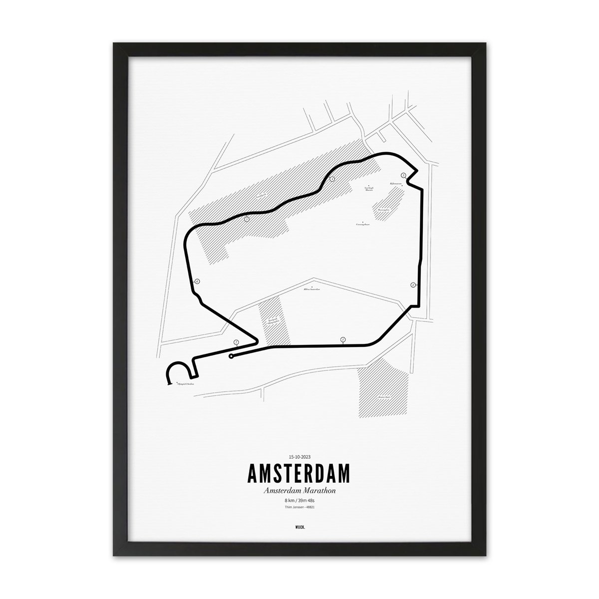 Poster of 8km Marathon Amsterdam 2023 | WIJCK.