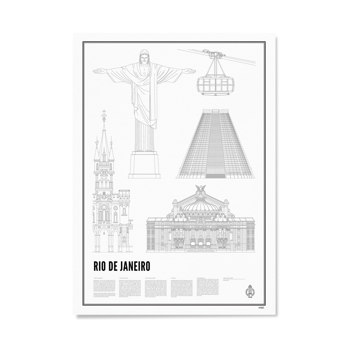 Poster von Iconics of Rio de Janeiro | WIJCK.