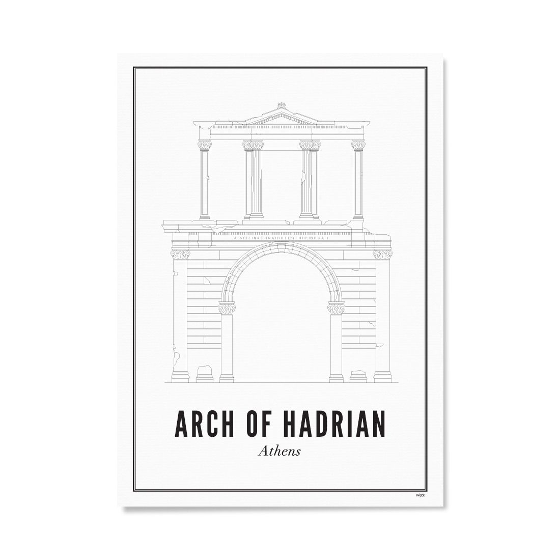 Poster van Athene - Arch of Hadrian | WIJCK. 