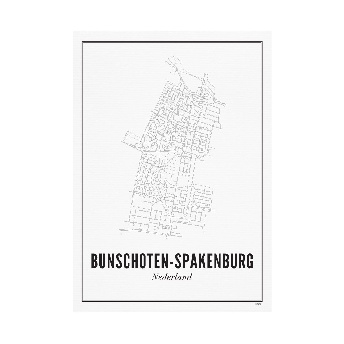 Poster van Bunschoten-Spakenburg - Stad | WIJCK. 