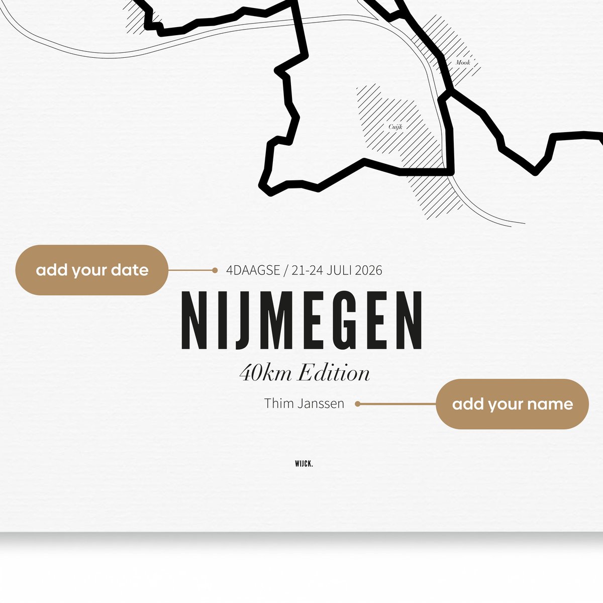 Poster van Nijmegen - 4Daagse - 40km | WIJCK. 