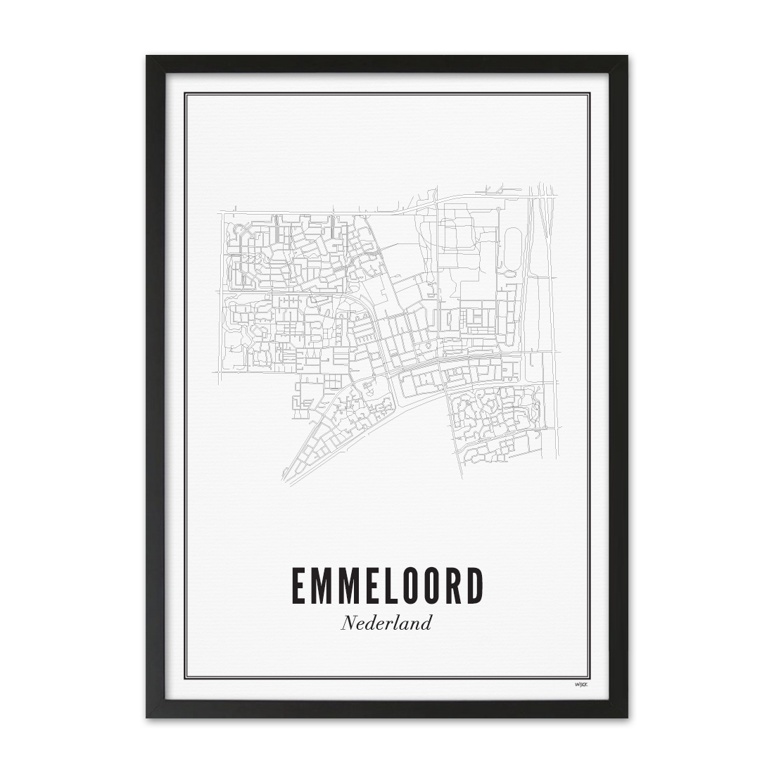 Poster von Emmeloord - Stadt | WIJCK.