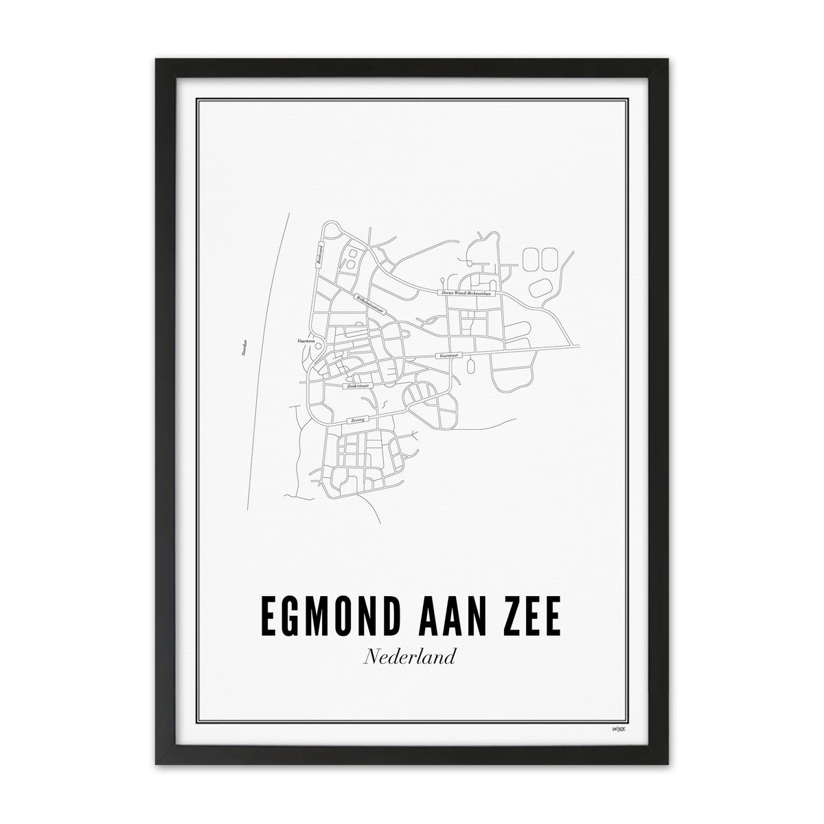 Poster of Egmond aan Zee - Stad | WIJCK.