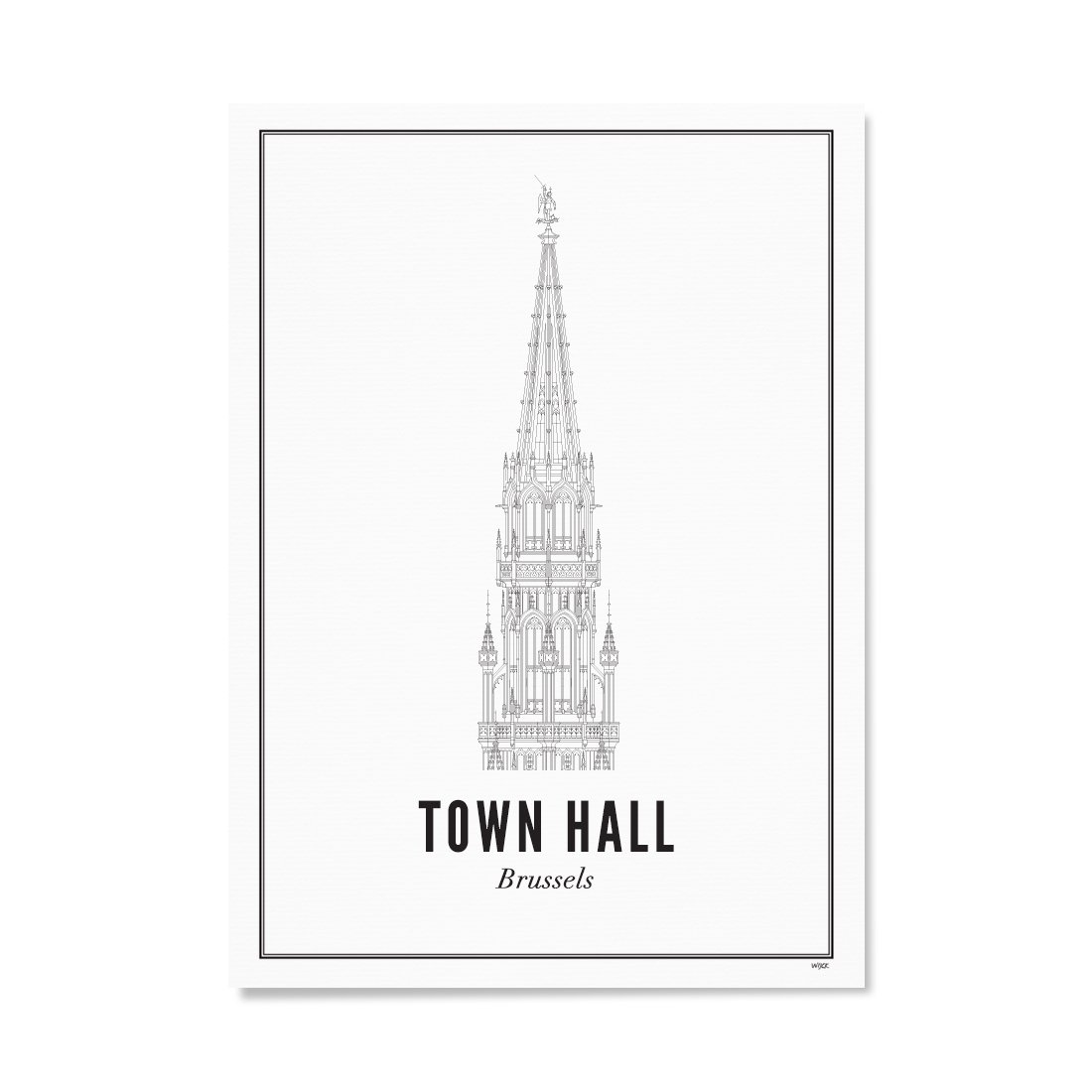 Poster von Brüssel - Rathaus | WIJCK.