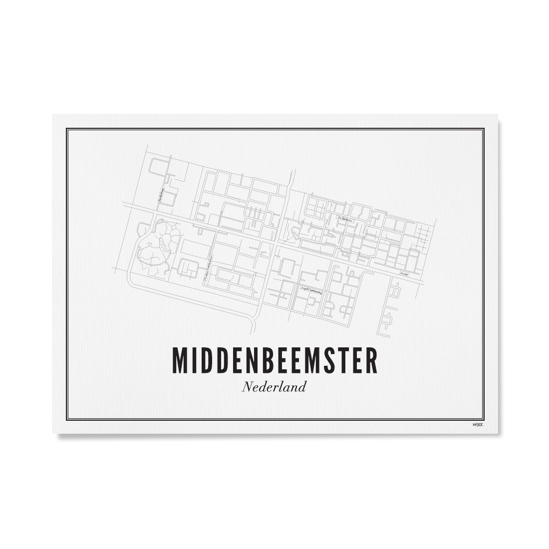 Poster van Middenbeemster - stad | WIJCK. 