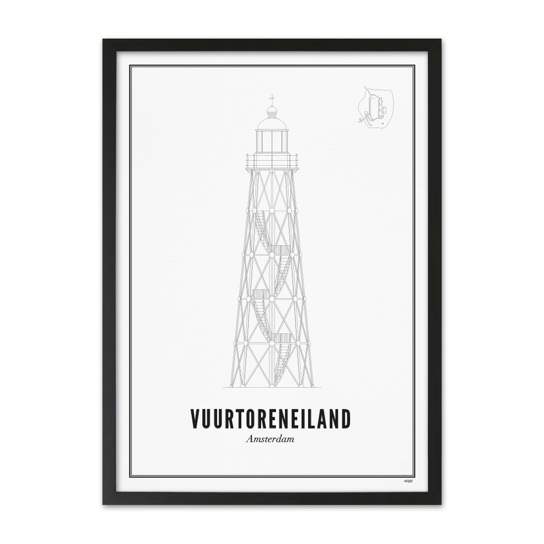 Poster van Vuurtoreneiland | WIJCK. 