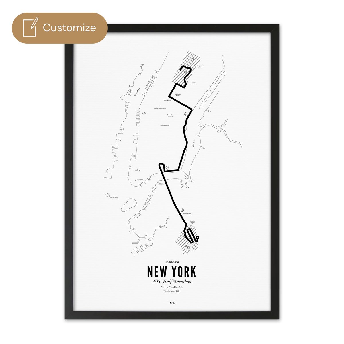 Poster van Halve Marathon New York 2026 | WIJCK. 