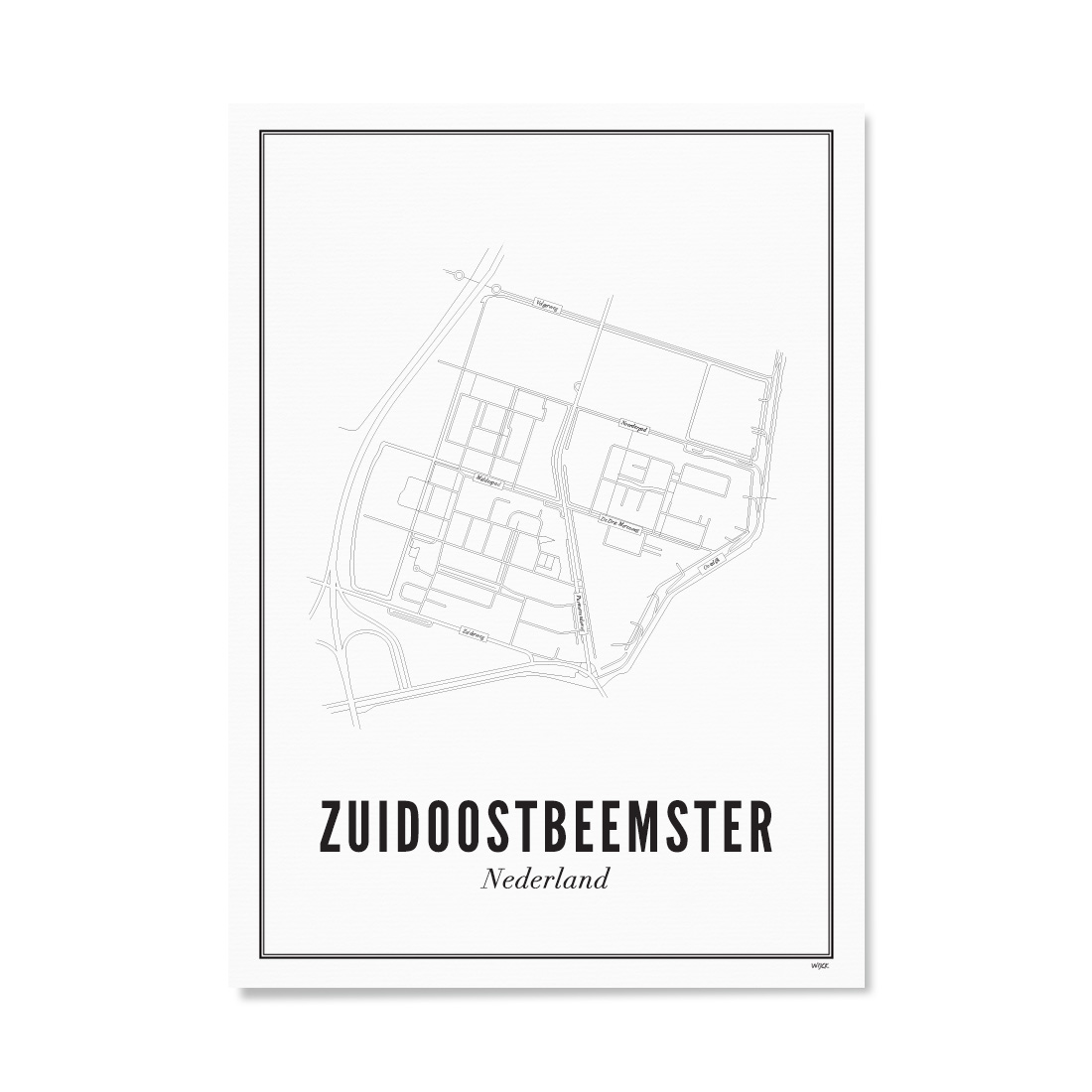 Poster von Zuidoostbeemster - Stadt | WIJCK.