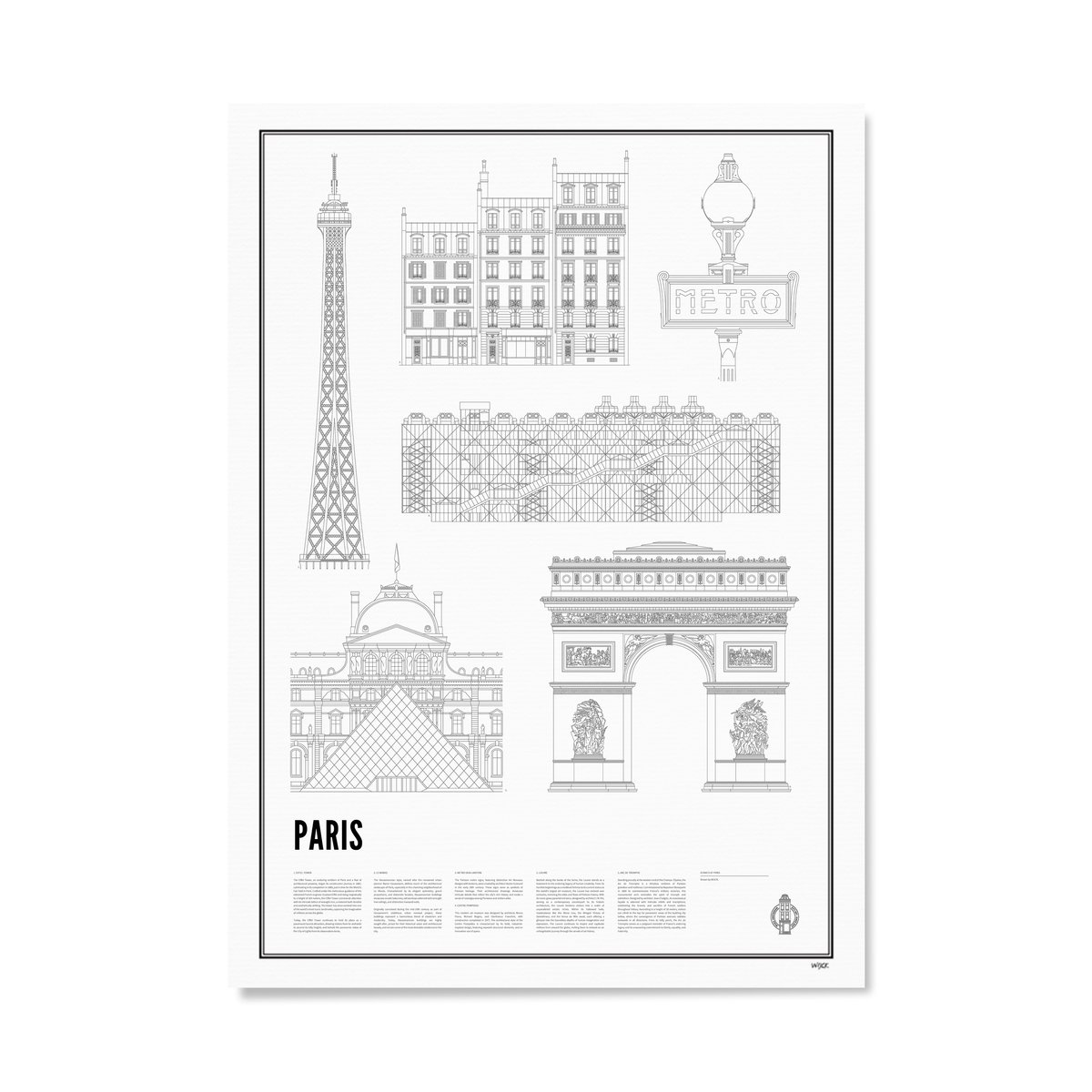 Poster von Iconics of Paris | WIJCK.