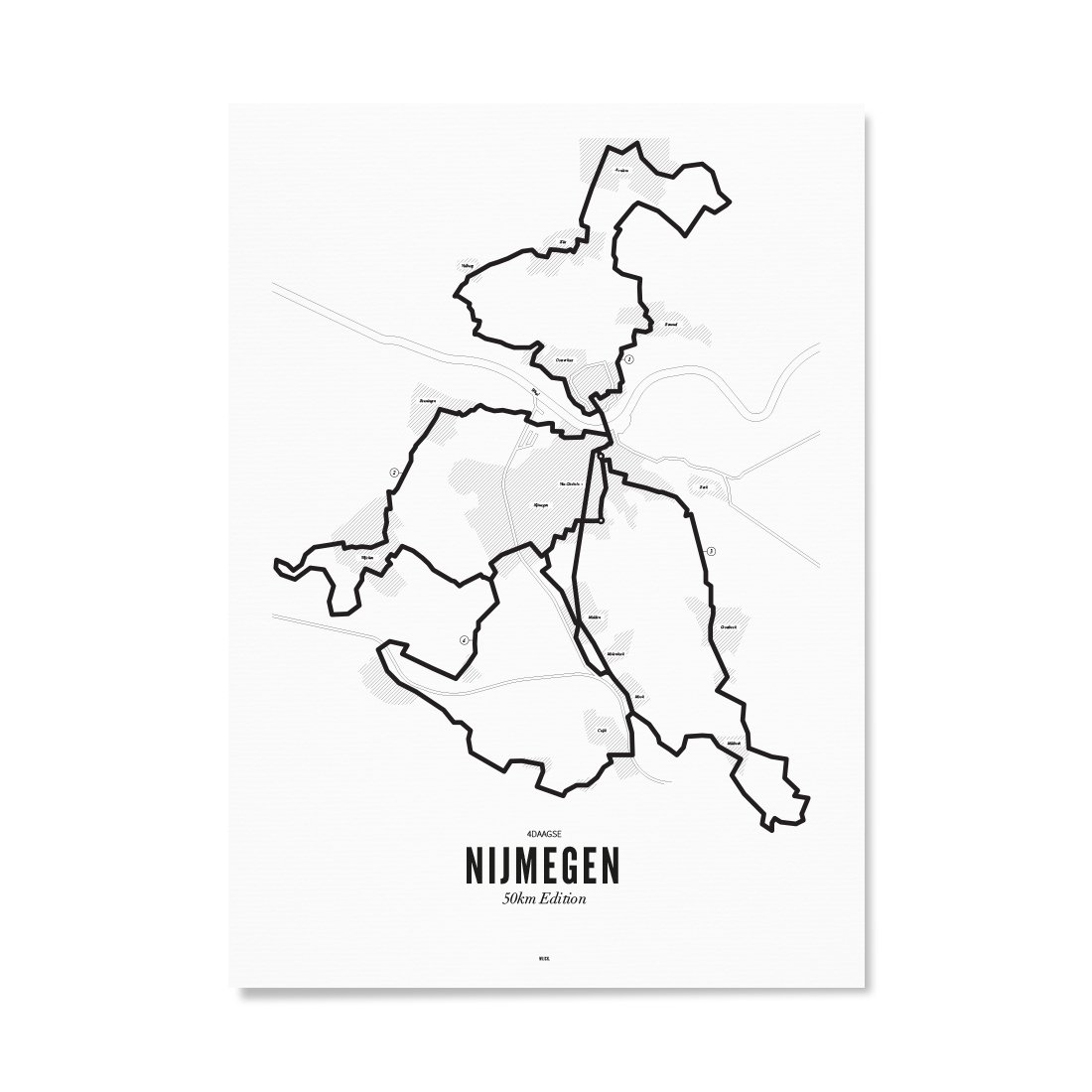 Poster von Nijmegen - 4Days Marches - 50km | WIJCK.