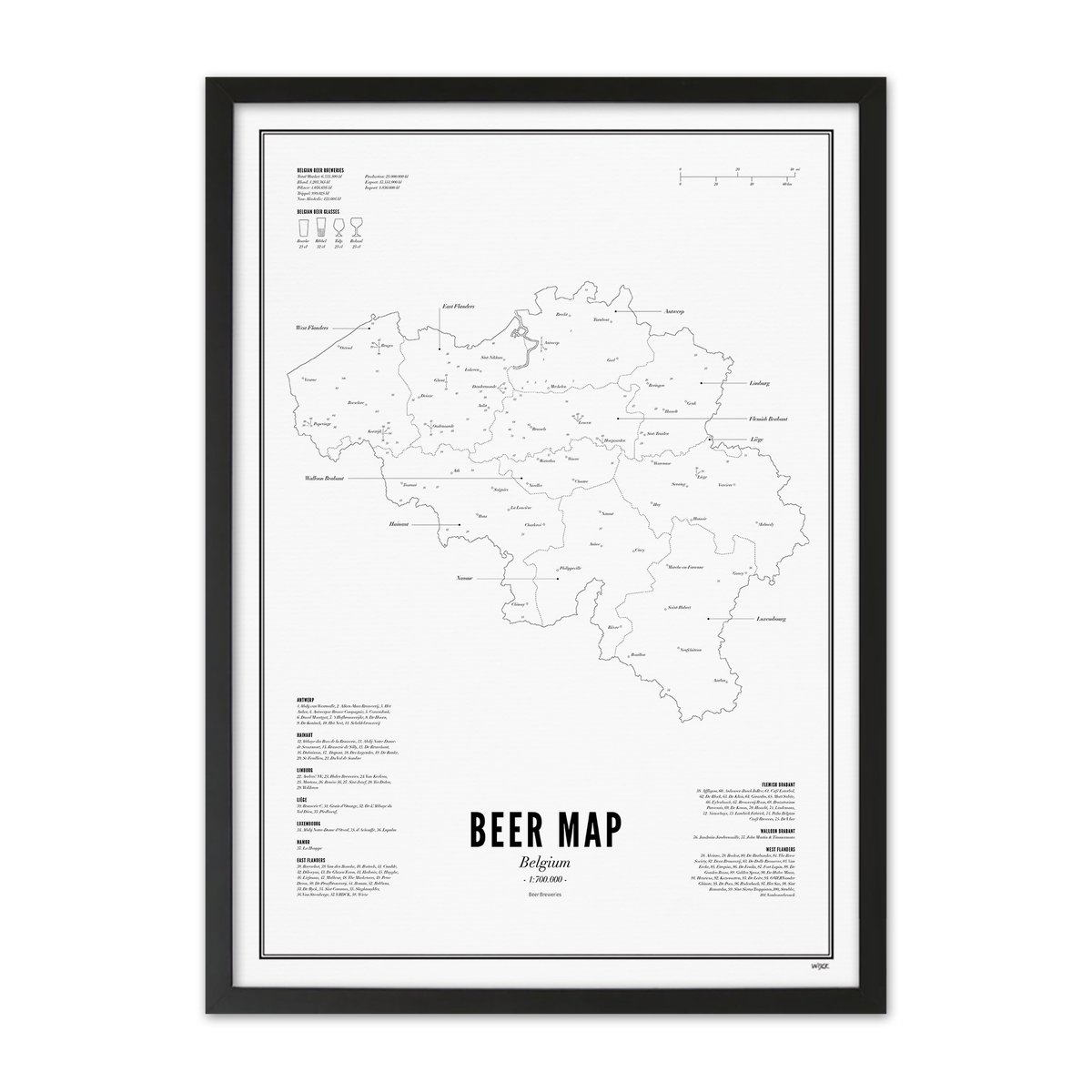 Poster van Bier Poster - België | WIJCK. 