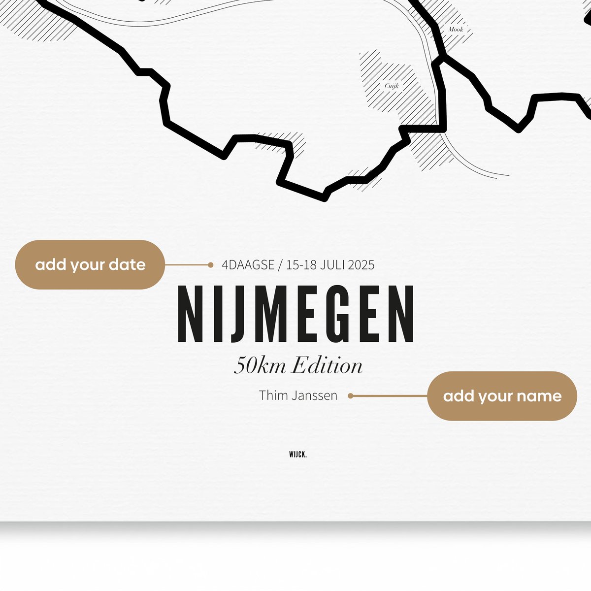 Poster von Nijmegen - 4Days Marches - 50km | WIJCK.