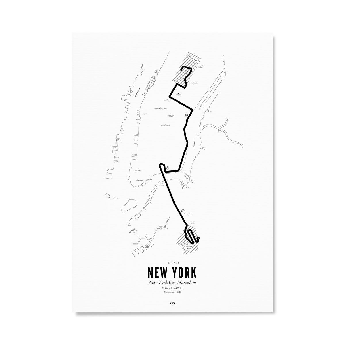 Poster Halve Marathon New York 2024 | WIJCK.